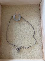 Zilveren Armband met Hoefijzer Bedel, Ophalen of Verzenden, Zo goed als nieuw, Zilver, Met strass