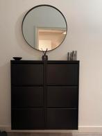 Schoenenkast + ronde spiegel, Ophalen, Zo goed als nieuw