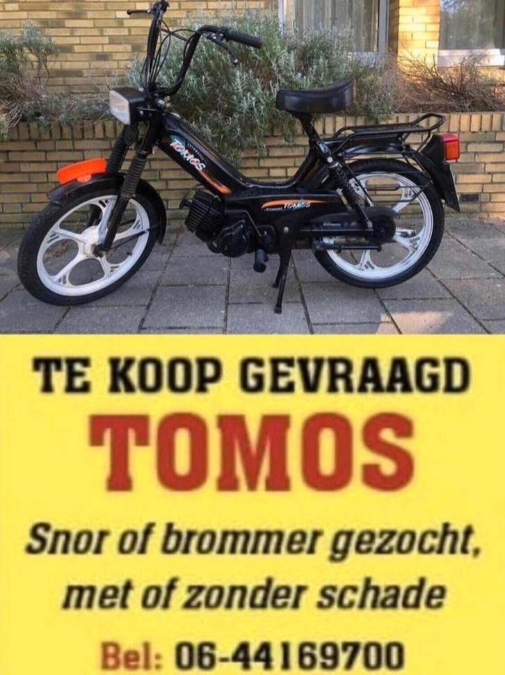 TK. Gevraagd TOMOS Snor - Brommer Bel:0644169700, Fietsen en Brommers, Brommeronderdelen | Snorfietsen, Gebruikt, Overige merken