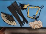 6 delige accessoires set Great Gatsby houden kaki handschoen, Ophalen of Verzenden, Zo goed als nieuw, Carnaval