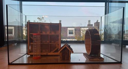 Hamsterverblijf met assecoires, Dieren en Toebehoren, Knaagdieren en Konijnen | Toebehoren, Zo goed als nieuw, Loopwiel of Rad