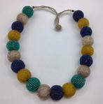 Vintage ketting van glaskralen gemaakt handgemaakt kleur, Verzenden, Overige materialen, Ketting