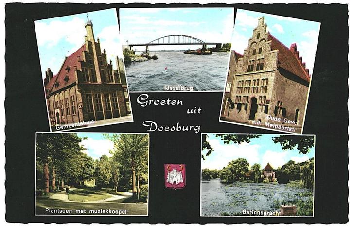 965282	Doesburg	Gld 1966	_Gelopen met mooie zegel	Deltawerke, Verzamelen, Ansichtkaarten | Nederland, Gelopen, Gelderland, 1960 tot 1980