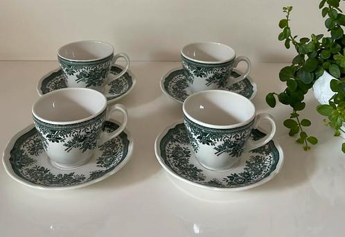 4 Villeroy & Boch Fasan kop en schotels groen, Huis en Inrichting, Keuken | Servies, Zo goed als nieuw, Kop(pen) en/of Schotel(s)