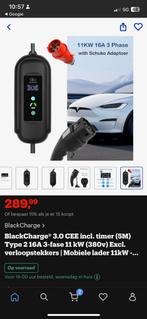 Blackcharge 11KW 16A 3-fase laadkabel - Nieuw in doos, Ophalen, Nieuw, Laadkabel