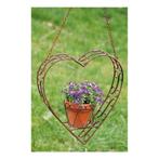 Mooi decoratief Hart Hanger, Plantenhanger, bruin roestkleur, Tuin en Terras, Tuinwanddecoratie, Ophalen of Verzenden, Nieuw