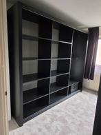 VOORRAAD Zwarte kledingkast met spiegel 250 cm Incl. inhoud, Eigen bezorgservice, montageservice, nieuw in de verpakking, 200 cm of meer