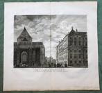 Amsterdam kopergravure 18e eeuw Stadhuis en Nieuwe Kerk, Antiek en Kunst, Kunst | Etsen en Gravures, Ophalen of Verzenden