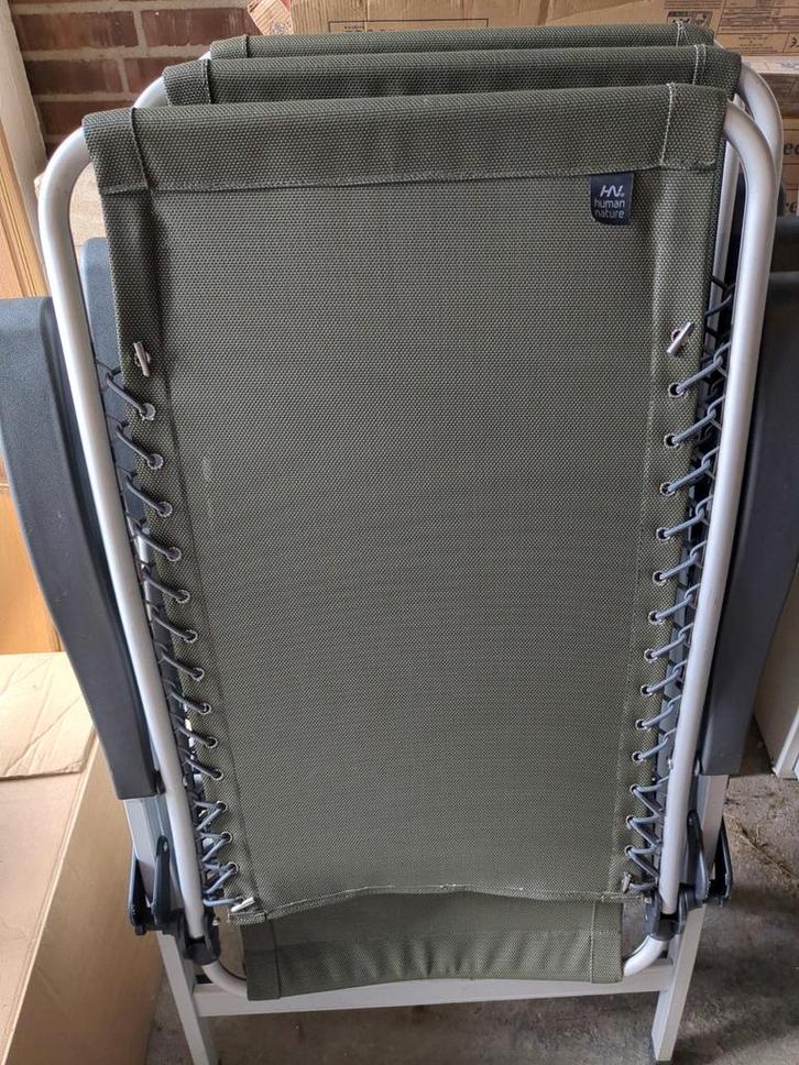 3 Campingstoelen met verstelbare rugleuning, Caravans en Kamperen, Kampeermeubelen, Gebruikt, Campingstoel, Ophalen