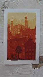 Unieke Zeefdruk van Venlo, Antiek en Kunst, Verzenden