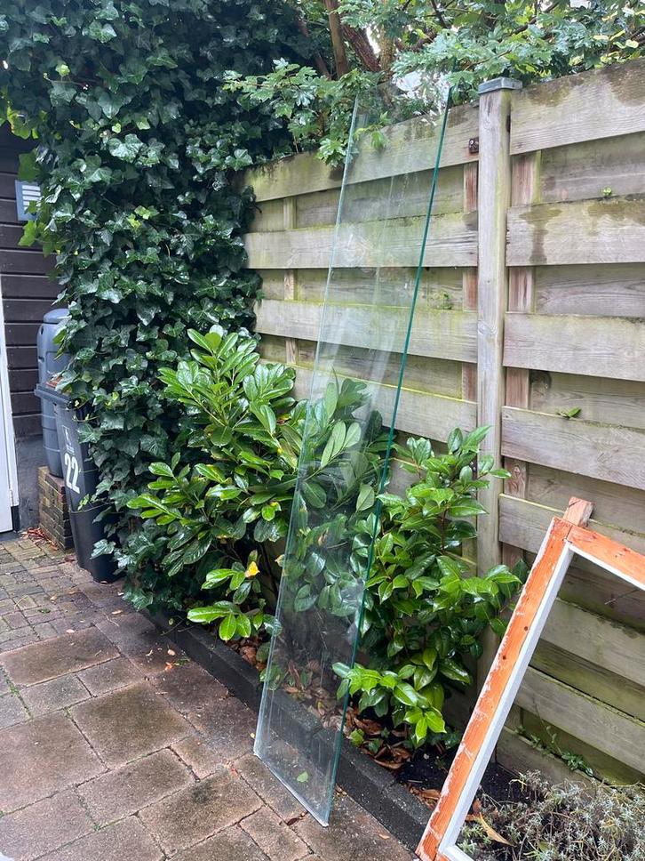 Glazen Douchewand 200x36.5cm - Ophalen!, Doe-het-zelf en Verbouw, Glas en Ramen, Zo goed als nieuw, Glasplaat, 160 cm of meer
