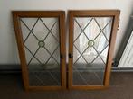 Glas in lood kastdeurtjes (48x88cm), Ophalen, Gebruikt, Minder dan 80 cm, Binnendeur