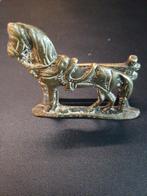 Visitekaartjes houder paard van brons of koper., Antiek en Kunst, Antiek | Koper en Brons, Ophalen of Verzenden