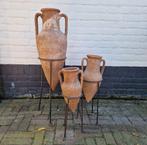 Antieke aardewerk kruiken op standaard / griekse pot, Ophalen, Gebruikt, Overige kleuren, Aardewerk of Porselein