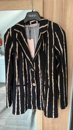 Zwart beige travel blazer Studio Anneloes, Ophalen of Verzenden, Zo goed als nieuw, Maat 36 (S), Jasje