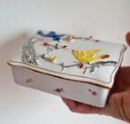 Oftriart Porseleinen Doosje met Vogels en Bloemen, 1950, Antiek en Kunst, Ophalen of Verzenden