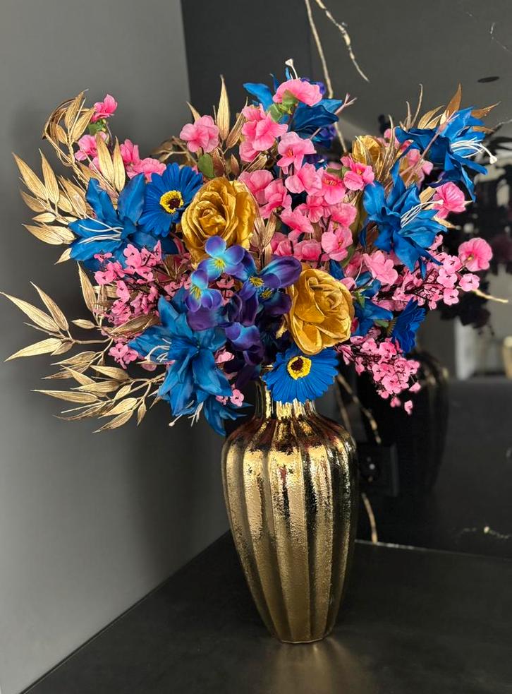 Echte eyecatcher compleet mer vaas, Huis en Inrichting, Woonaccessoires | Kunstplanten en Kunstbloemen, Nieuw, Ophalen of Verzenden