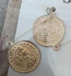Oorbellen munt, Verzenden, Nieuw, Goud, Knopjes of Stekers