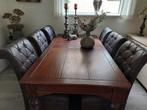 eetkamertafel en stoelen, Huis en Inrichting, Gebruikt, Klassiek, 200 cm of meer, Vijf personen of meer