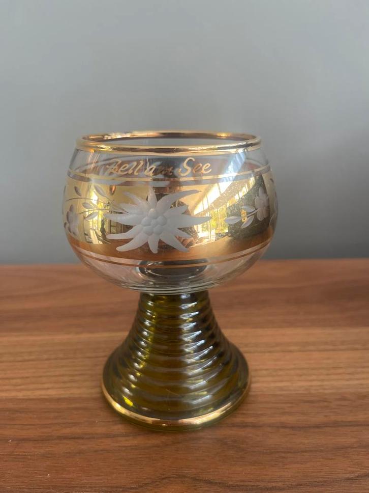 Vintage Wijnglas Zell am See, Antiek en Kunst, Antiek | Glas en Kristal, Ophalen
