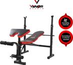 Venom Sports halterbank – Fitnessbank zwart (nr.90), Nieuw, Krachtstation, Buik, Metaal