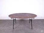 Ronde klaptafels + kar, 100 tot 150 cm, Ophalen of Verzenden, Zo goed als nieuw, Minder dan 100 cm