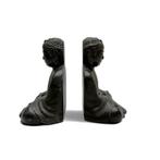 Twee bronzen Boeddha boekensteunen, Ophalen of Verzenden, Gebruikt