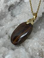 Boulder Opaal Edelsteenketting - RVS, Overige voorstellingen, Bruin, Nieuw, Ophalen of Verzenden