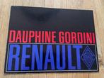 Renault Dauphine Gordini autofolder brochure, Ophalen of Verzenden, Gelezen, Renault