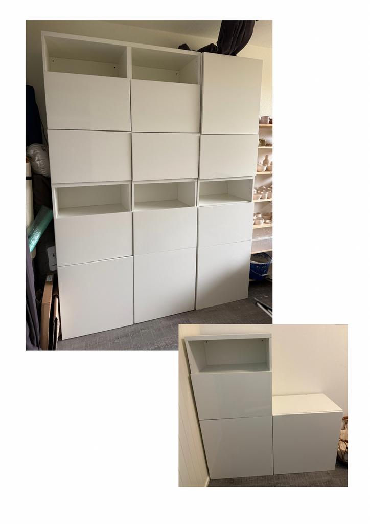 IKEA Besta Systeem Hoogglans Wit - Gratis Af te Halen!, Huis en Inrichting, Kasten | Kledingkasten, Gebruikt, Minder dan 100 cm