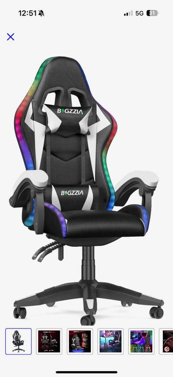 Bigzzia Game stoel met LED beschikbaar voor biedingen