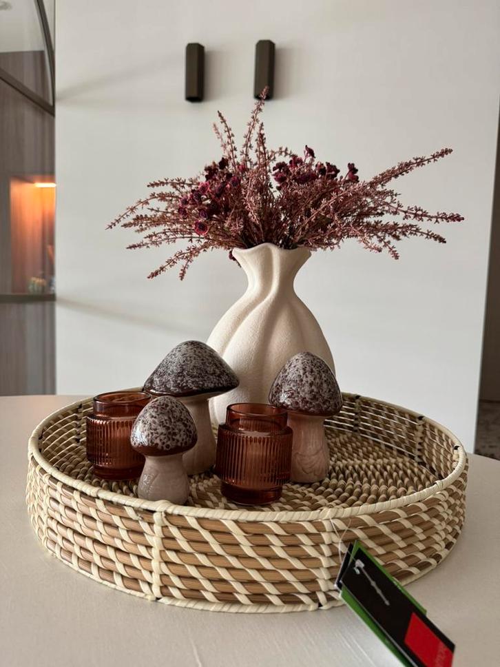 Rotan Dienblad nieuwe collectie by Colmore rond 43cm NIEUW, Huis en Inrichting, Woonaccessoires | Dienbladen, Nieuw, Kunststof