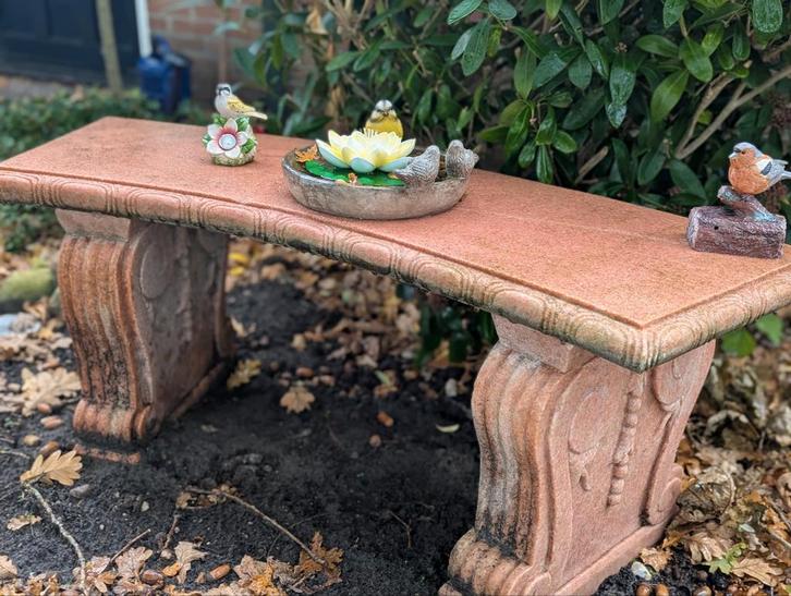 Natuurstenen Tuinbank - Prachtige Aanwinst!, Tuin en Terras, Tuinbanken, Gebruikt, Overige materialen, Ophalen of Verzenden