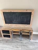 Bureau met krijtbord en stoeltjes, Ophalen, Gebruikt, Bureau