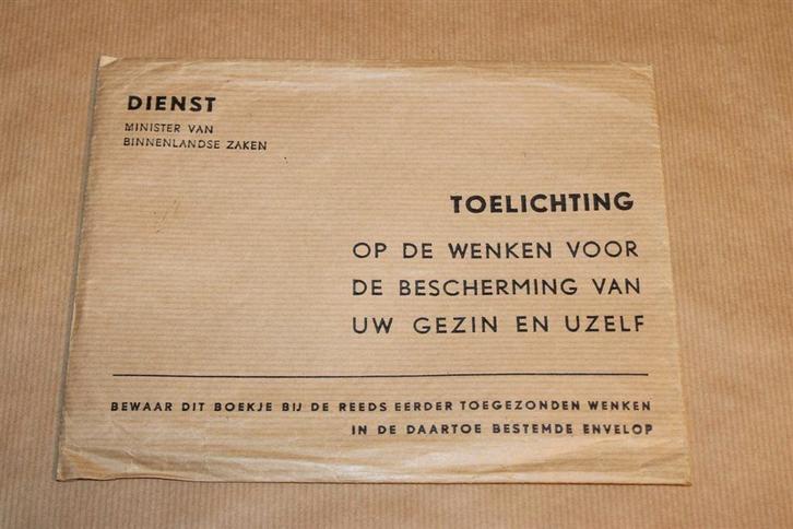 Zeldzame uitgave Envelop Bescherming Bevolking - 1961 !!, Boeken, Geschiedenis | Vaderland, Zo goed als nieuw, Ophalen of Verzenden