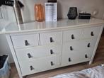 Ikea Hemnes 8 ladekast met leren handgrepen, Ophalen, Gebruikt, 150 tot 200 cm, Scandinavisch