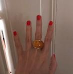 COS Bijoux goud kleurige ring met gele steen, Sieraden, Tassen en Uiterlijk, Ringen, Goud, Overige materialen, 17 tot 18, Ophalen of Verzenden