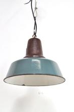 Emaille industriële lamp hanglamp gietijzeren kop, Huis en Inrichting, Lampen | Hanglampen, Gebruikt, Ophalen of Verzenden