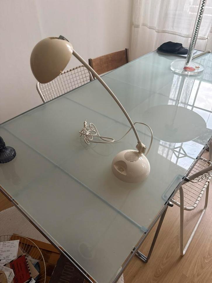 Vintage Massive Bureaulamp/Tafellamp - Vintage Design, Huis en Inrichting, Lampen | Tafellampen, Gebruikt, Minder dan 50 cm, Kunststof