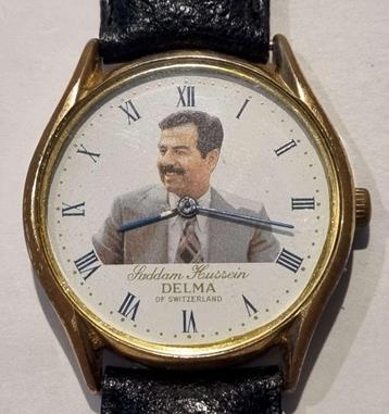 Vintage Delma Zwitsers polshorloge, Saddam Hussein beschikbaar voor biedingen