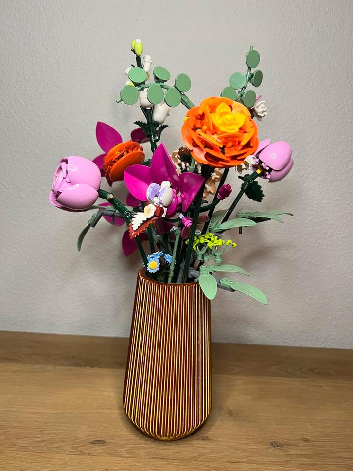 Vaas voor LEGO bloemen - 18 cm hoog, Huis en Inrichting, Woonaccessoires | Vazen, Nieuw, Overige kleuren, Minder dan 50 cm, Kunststof