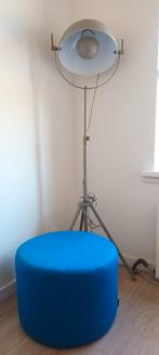 Blauwe poef van sofacompany, Ophalen, Gebruikt, Rond, Minder dan 50 cm