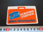 sticker johan winnemuller schiphol - vervoer *, Ophalen, Zo goed als nieuw