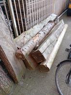 gedroogd hout. rondhout en halfrond. ecobouw, Doe-het-zelf en Verbouw, Hout en Planken, Ophalen, Eiken, Nieuw, Plank