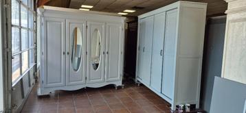 Garderobe brocante slaapkamerkasten, kledingkast, linnenkast beschikbaar voor biedingen