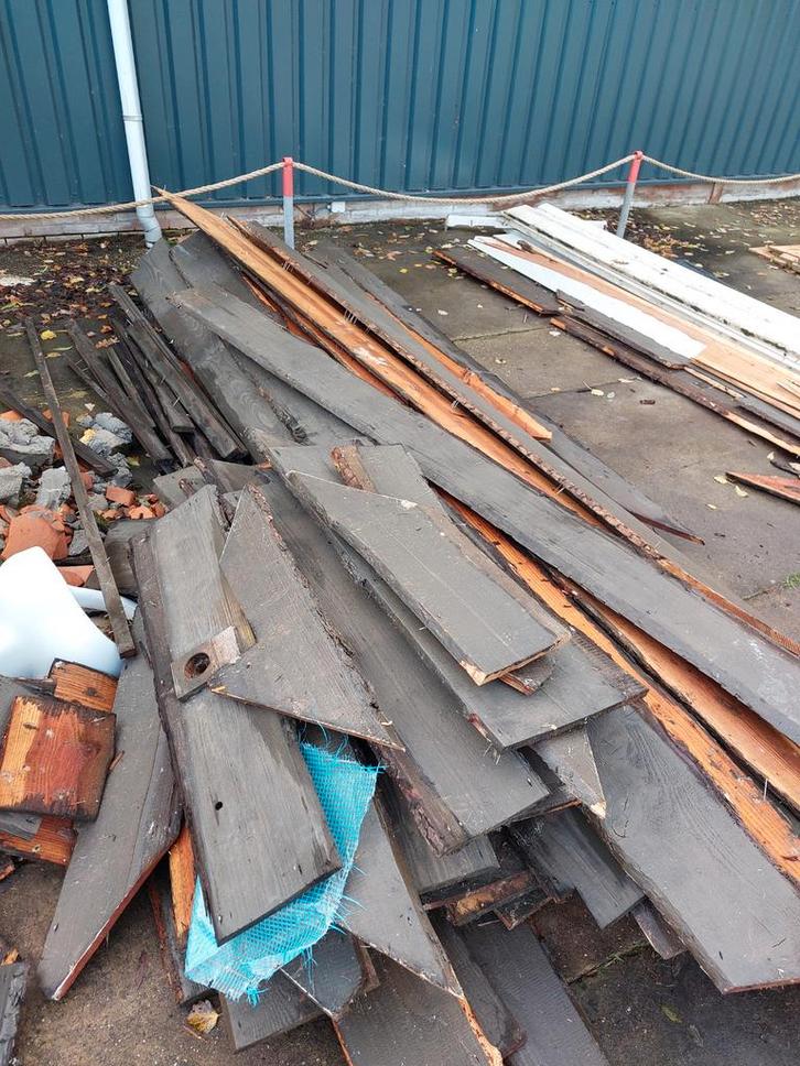 Zwart gebeitste schaaldelen van douglas, Doe-het-zelf en Verbouw, Hout en Planken, Nieuw, Plank, Overige houtsoorten, 300 cm of meer