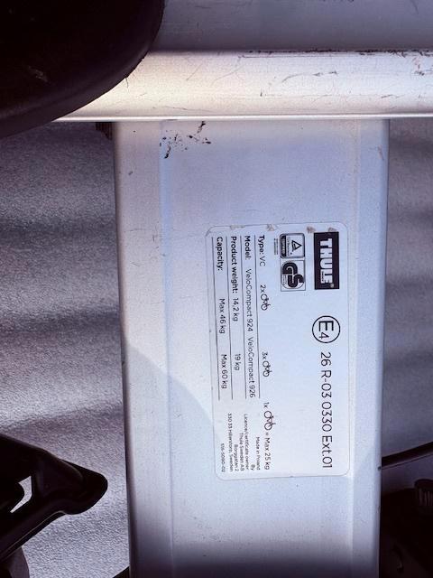 Thule Fietsendrager VeloCompact 924, Auto diversen, Fietsendragers, Gebruikt, Trekhaakdrager, 2 fietsen, Brede banden, Ophalen