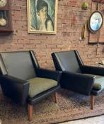 Jaren60 vintage skai leren fauteuils, Ophalen of Verzenden