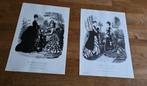 Twee oude prenten - La Mode Illustrée, Antiek en Kunst, Ophalen of Verzenden