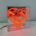Neon Hartlamp – Rood Glas, Ophalen of Verzenden, Zo goed als nieuw, Retro